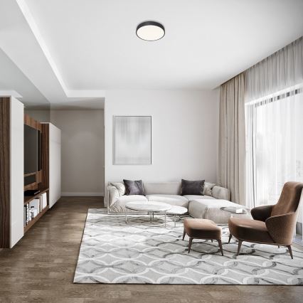 Rabalux - Plafonieră LED/36W/230V, Ø 40 cm, neagră