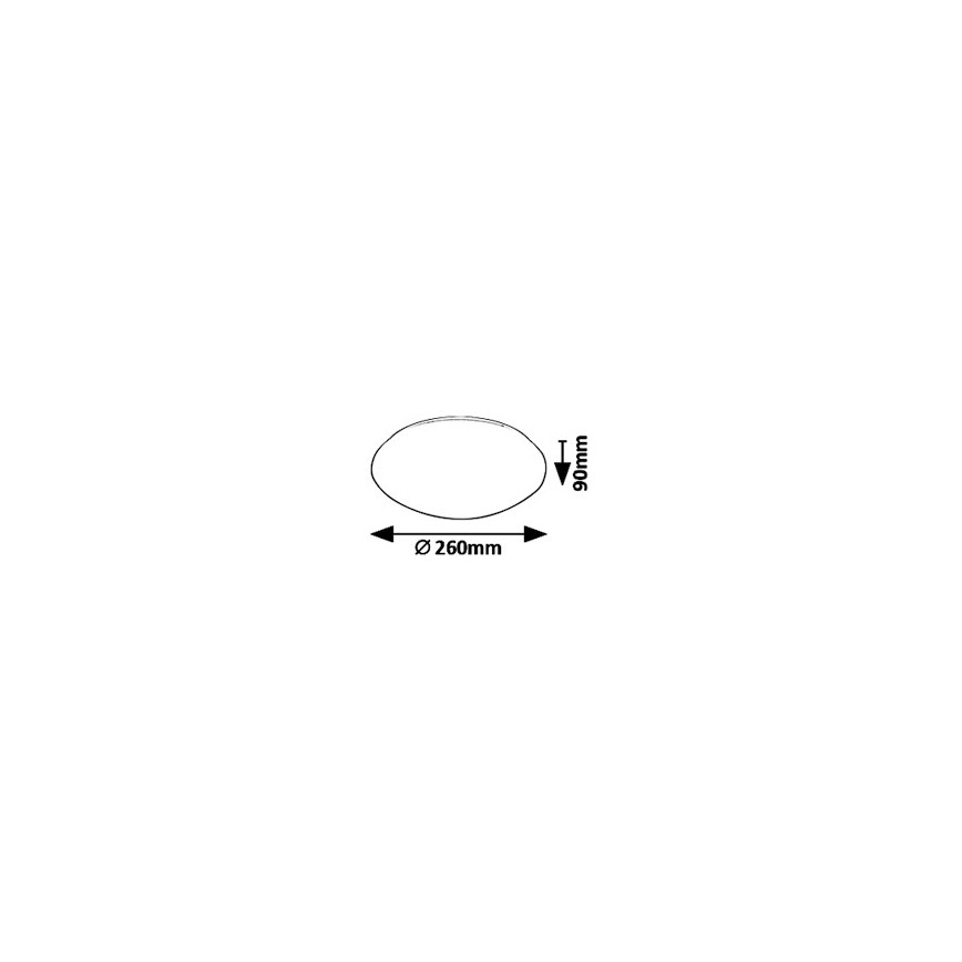 Rabalux 3418 - Plafonieră baie LED cu senzor LUCAS LED IP44