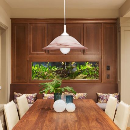 Rabalux - Lustră 1xE27/60W/230V, sticlă de alabastru