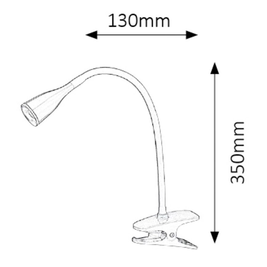 Rabalux - Lampă de birou cu clemă, LED, 4,5 W, 230 V