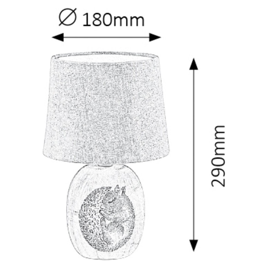 Rabalux - Lampă de masă copii 1xE14/40W/230V maro