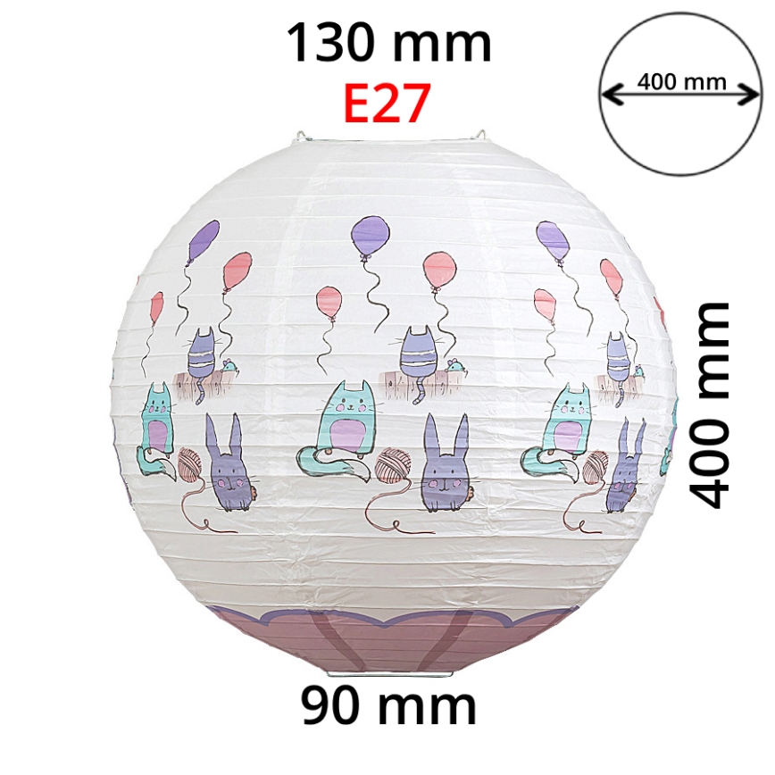 Rabalux 4632 - Abajur pentru copii pentru candelabrul CATHY E27, diametru 40 cm