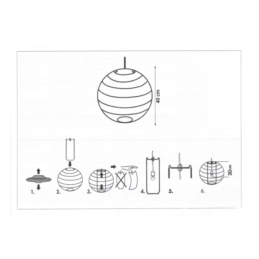 Rabalux 4898 - Abajur pentru candelabru RICE alb E27 diametru 40 cm