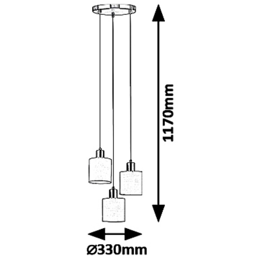 Rabalux 5012 - Lustră pe cablu NATINA 3xE14/25W/230V