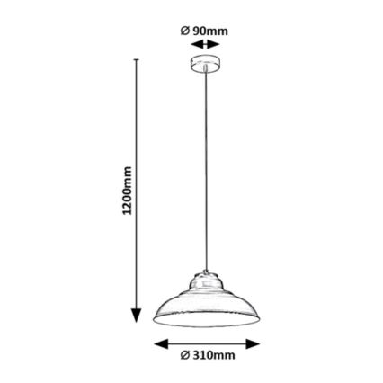 Rabalux - Lustru suspendat pe cablu, 1xE27/60W/230V, diam. 31 cm