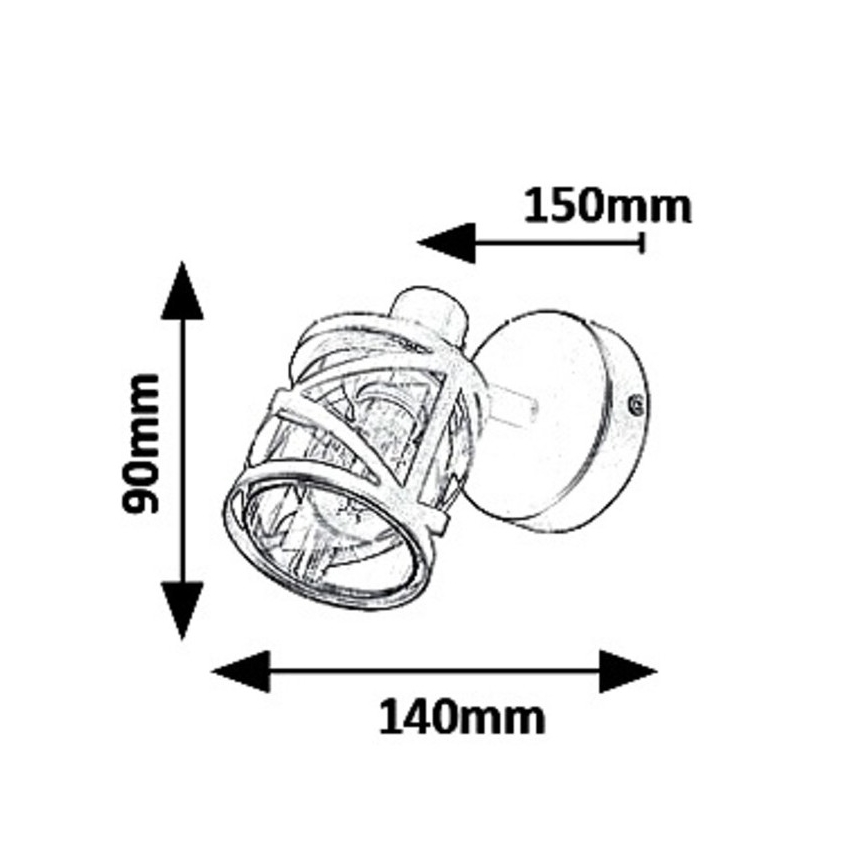 Rabalux 5335 - Aplică perete spot OBERON 1xE14/40W/230V