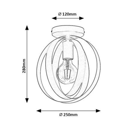 Rabalux - Plafonieră 1xE27/40W/230V Ø 25 cm