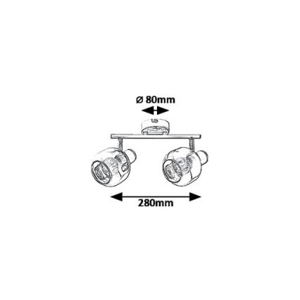 Rabalux 5398 - Lampă spot SALAZAR 2xE14/40W/230V