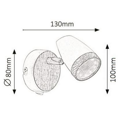 Rabalux - Aplică perete LED OSCAR LED/4W/230V