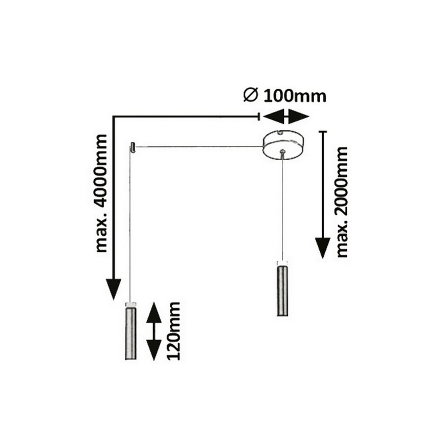 Rabalux - Lustră LED pe cablu LED/7W/230V