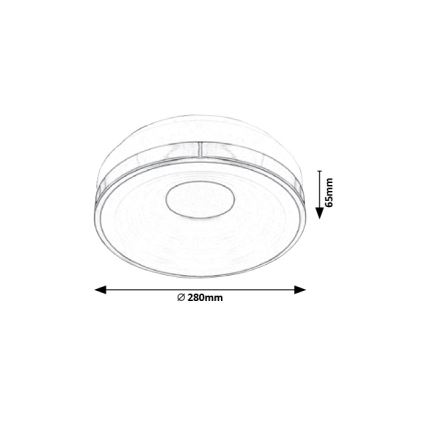 Rabalux - Plafonieră LED/18W/230V, diametru 28 cm