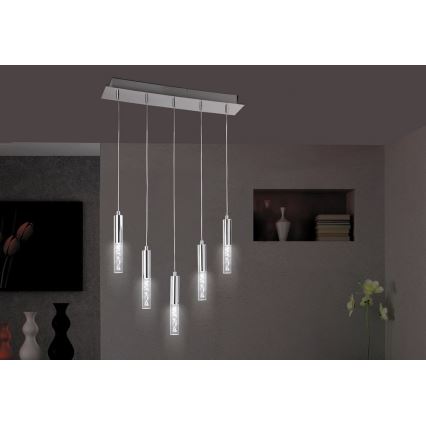 Rabalux 5764 - LED Lustra RHEIA 5xLED/5W/230V
