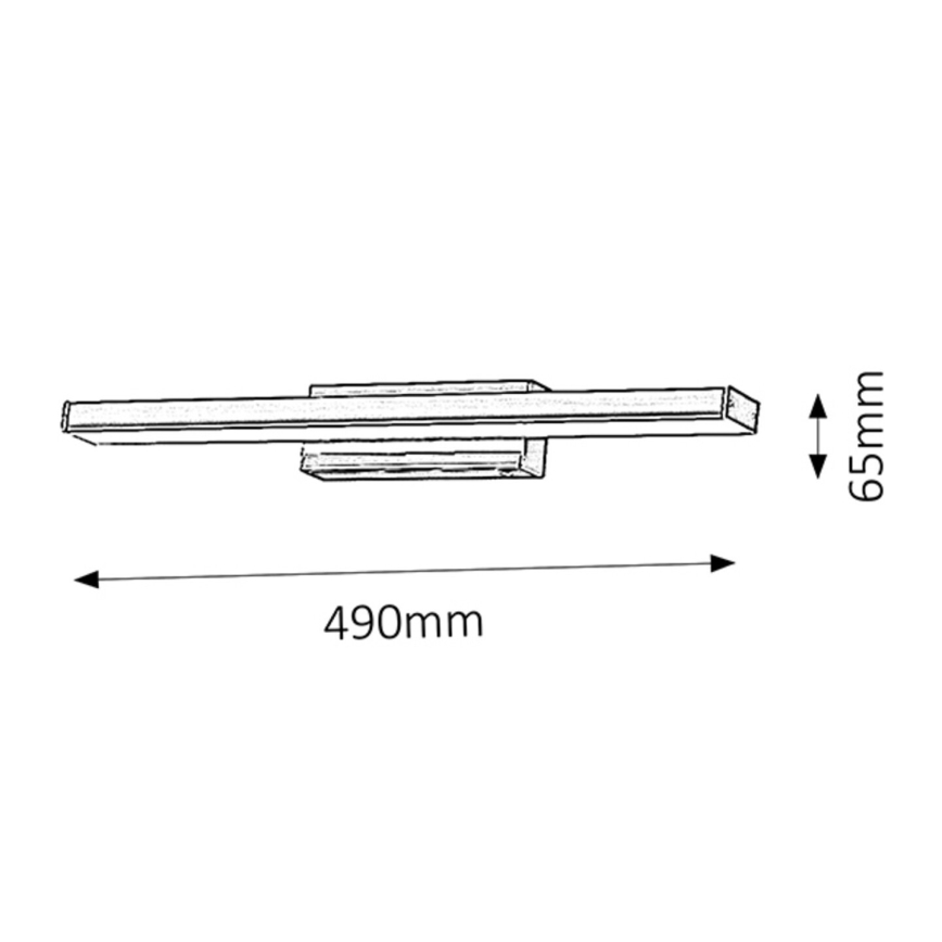 Rabalux - Aplica LED de perete pentru baie, 12 W, 230 V, IP44