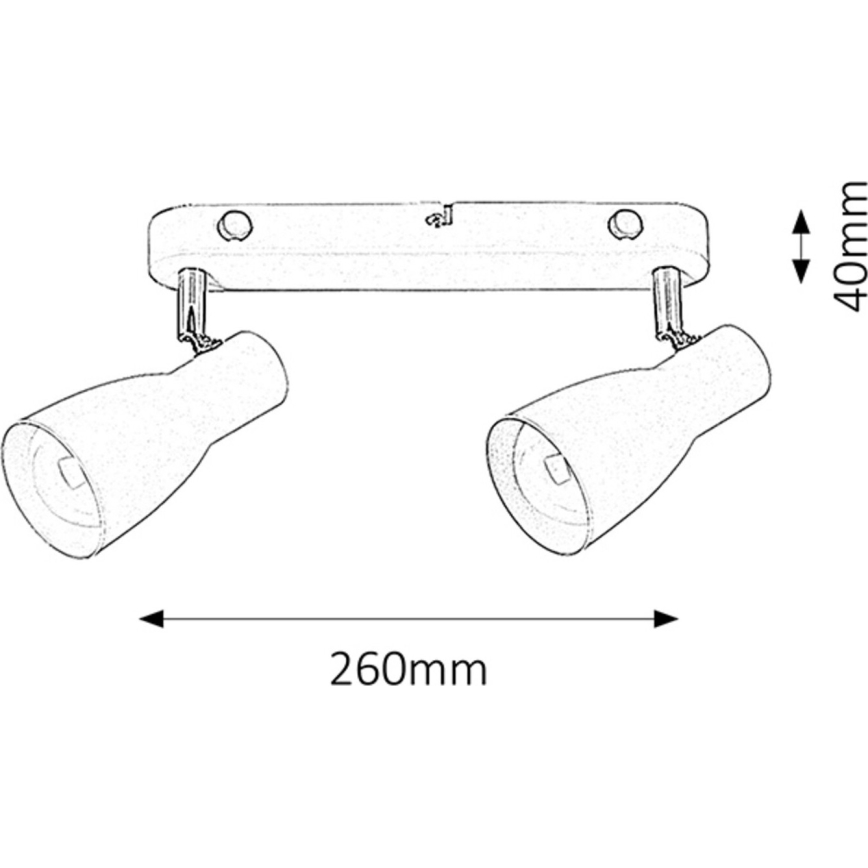Rabalux - Spot cu 2 becuri E27/20W/230V