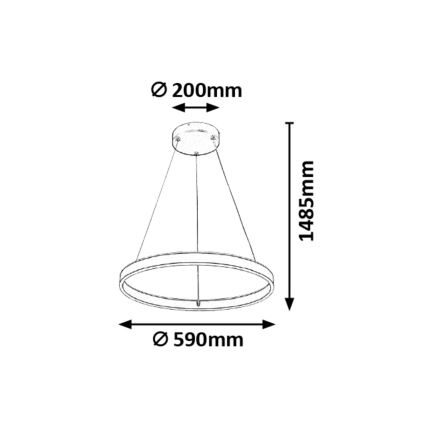 Rabalux - Candelabru LED reglabil pe cablu LED/36W/230V + telecomandă