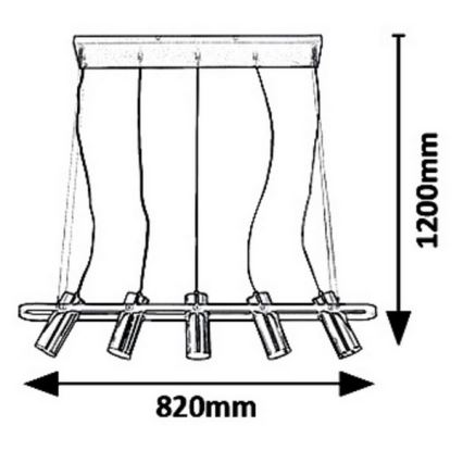 Rabalux 6430 - Lustră LED pe cablu RAVEN LED/25W/230V