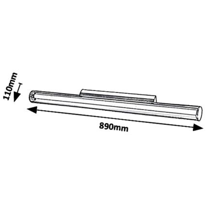 Rabalux 6750 - Aplică perete LED PAULA LED/18W/230V