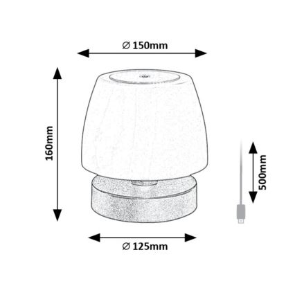 Rabalux - Lampă de birou LED reglabilă LED/3W/5V 2000 mAh IP44