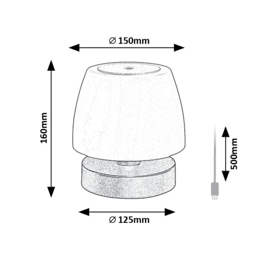Rabalux - Lampă de birou LED reglabilă LED/3W/5V 2000 mAh IP44
