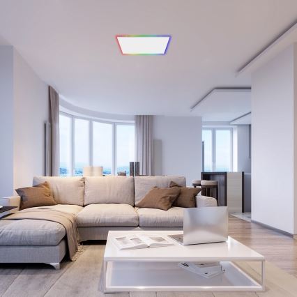 Rabalux - Plafonier LED RGB reglabil, LED/18W/230V 3000-6500K 30x30 cm + telecomandă