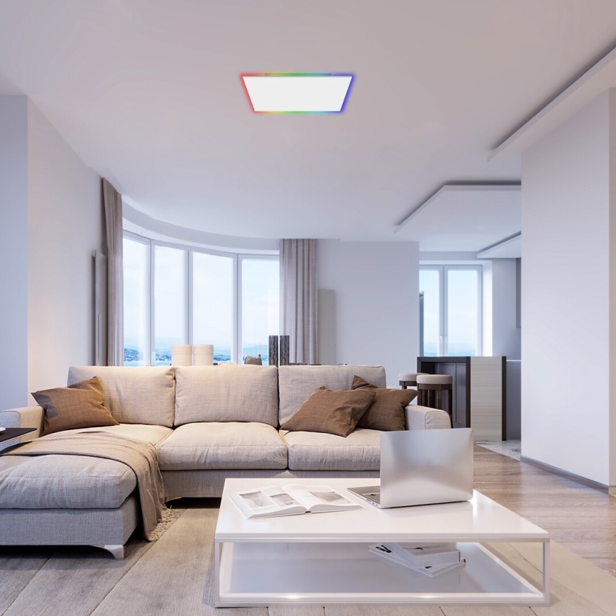 Rabalux - Plafonier LED RGB reglabil, LED/18W/230V 3000-6500K 30x30 cm + telecomandă