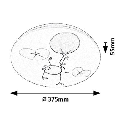 Rabalux - Plafonieră LED pentru copii LED/24W/230V 3000K pr. 37,5 cm
