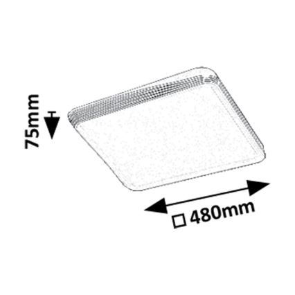 Rabalux - Plafonieră LED/40W/230V 3000K 48x48 cm