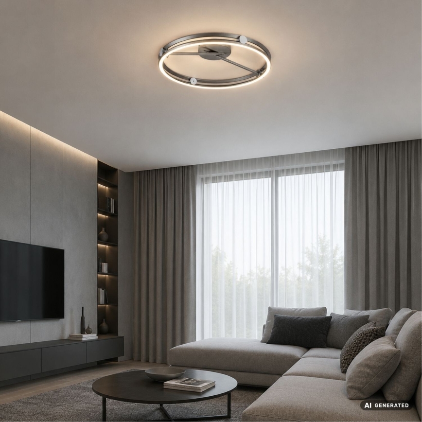 Rabalux - Lampă de tavan LED dimabilă LED/60W/230V 3000-6500K Ø 50 cm gri + telecomandă