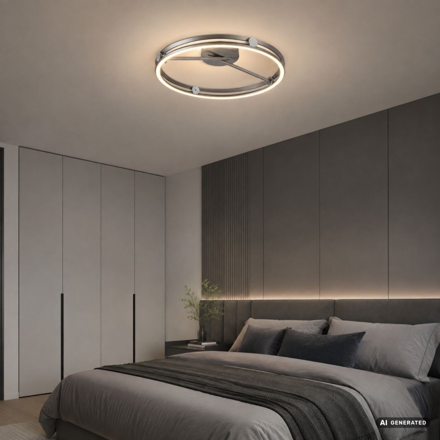 Rabalux - Lampă de tavan LED dimabilă LED/60W/230V 3000-6500K Ø 50 cm gri + telecomandă