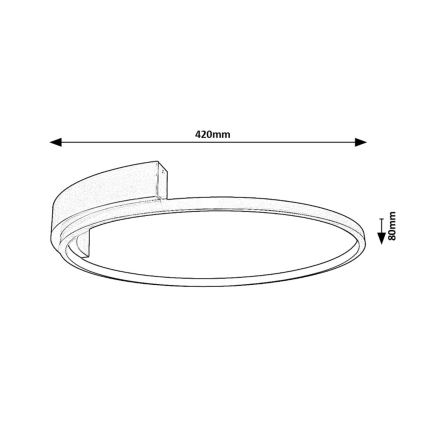 Rabalux - Plafonieră LED 23W, 230V, Ø 42 cm