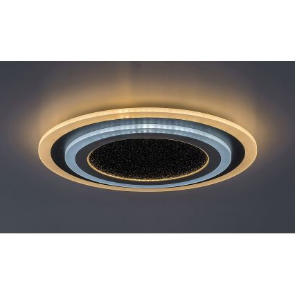 Rabalux - Plafonieră LED dimabilă Ø45 cm, 56W, 230V, 3000/4000/6000K, negru, cu telecomandă