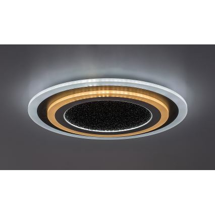 Rabalux - Plafonieră LED dimabilă Ø45 cm, 56W, 230V, 3000/4000/6000K, negru, cu telecomandă