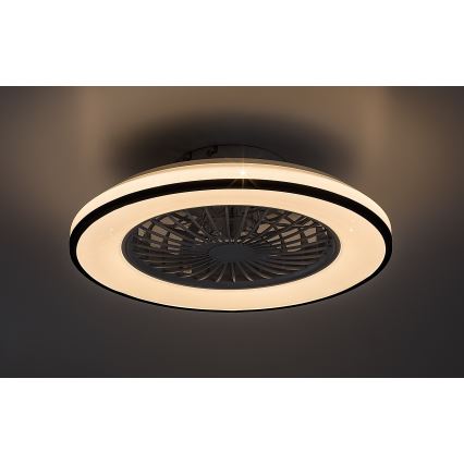 Rabalux - Plafonier LED cu ventilator, reglabil, LED/48W/230V 3000-6500K + telecomandă