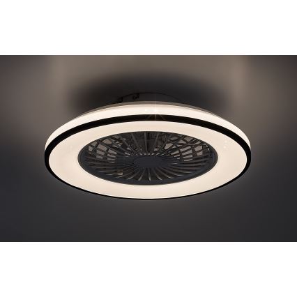 Rabalux - Plafonier LED cu ventilator, reglabil, LED/48W/230V 3000-6500K + telecomandă
