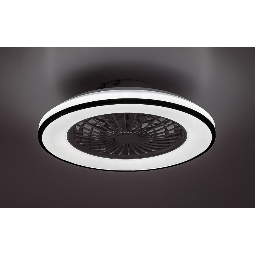Rabalux - Plafonier LED cu ventilator, reglabil, LED/48W/230V 3000-6500K + telecomandă