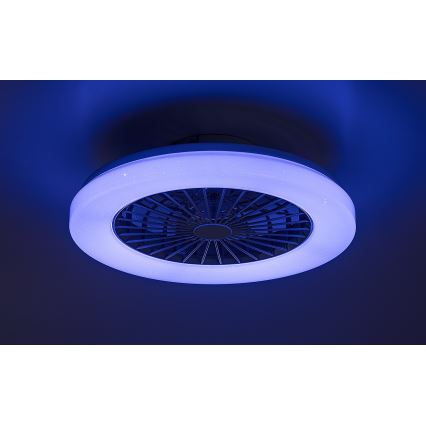 Rabalux - Plafonieră LED RGB reglabilă cu ventilator LED/48W/230V 3000-6500K + telecomandă