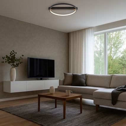 Rabalux - Plafonieră LED, 45W, 230V, 3000K, 50x55 cm, negru