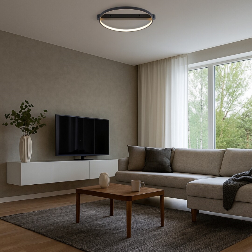 Rabalux - Plafonieră LED, 45W, 230V, 3000K, 50x55 cm, negru