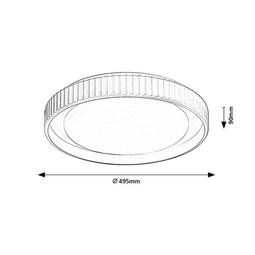 Rabalux - Plafonieră LED dimabilă 48W/230V 3000-6500K Ø 49,5 cm + telecomandă
