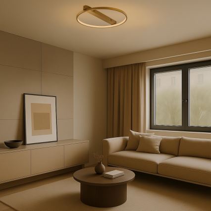 Rabalux - Plafonieră LED 45 W, 230 V, 3000 K, 50 x 55 cm, auriu