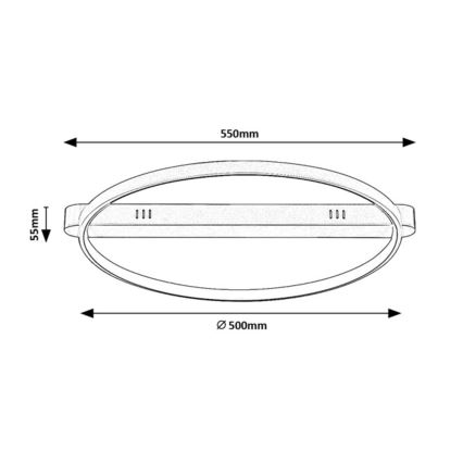 Rabalux - Plafonieră LED 45 W, 230 V, 3000 K, 50 x 55 cm, auriu