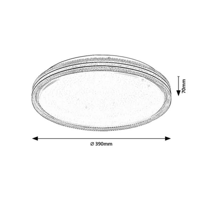 Rabalux - Plafonieră LED dimerizabilă LED/34W/230V 3000-6500K Ø 39 cm + telecomandă