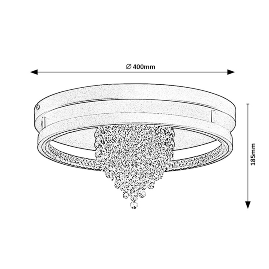 Rabalux - Plafonieră LED, 30W, 230V, 3000/3500/4000K, Ø 40 cm