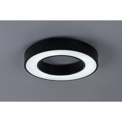 Rabalux - Plafonieră LED cu funcție dimmer, 45W, 230V, 3000-6500K, Ø 60 cm, negru + telecomandă
