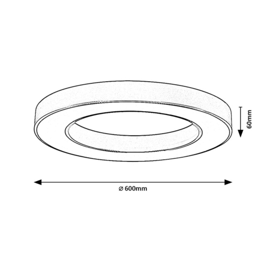 Rabalux - Plafonieră LED dimabilă, 45 W, 230 V, 3000–6500 K, Ø 60 cm, aurie, cu telecomandă