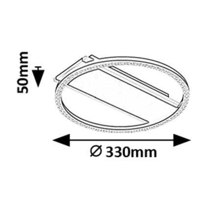 Rabalux - Plafonieră LED, 24 W, 230 V, 3000 K, Ø 33 cm