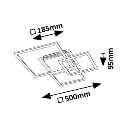 Rabalux - Plafonieră LED/40W/230V 3000K 50x50 cm
