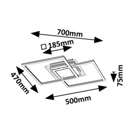 Rabalux - Plafonieră LED 28W, 230V, 3000K, Ø 70 cm