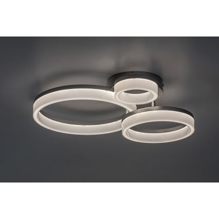 Rabalux - Plafonieră LED, 24 W, 230 V, 3000/4000/6500 K, 38 x 51 cm, crom mat