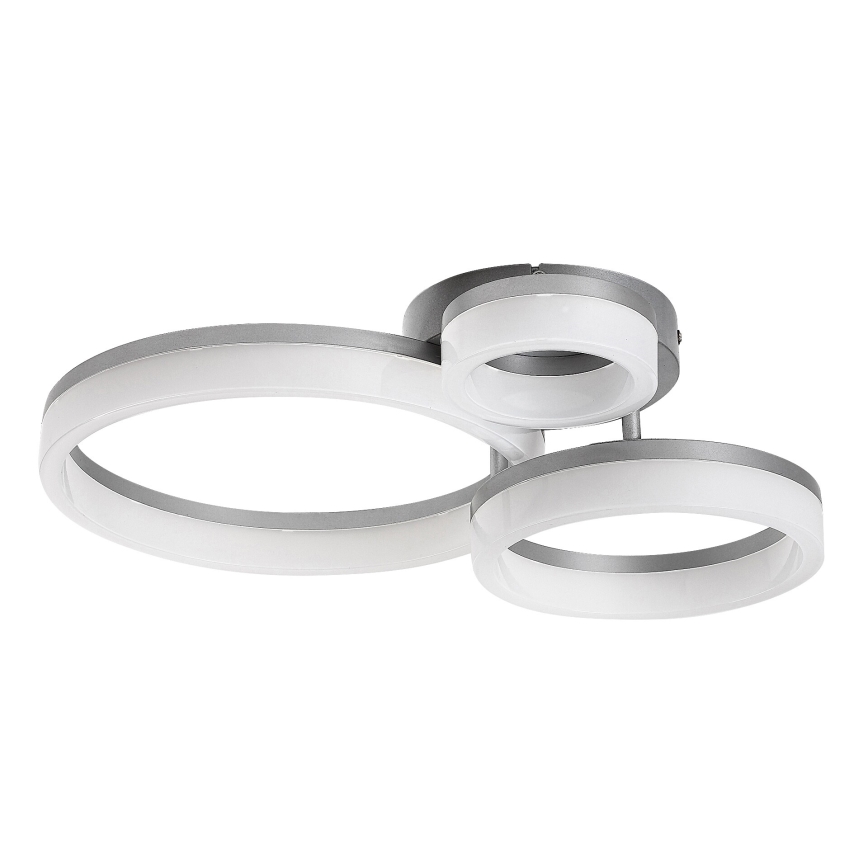 Rabalux - Plafonieră LED, 24 W, 230 V, 3000/4000/6500 K, 38 x 51 cm, crom mat